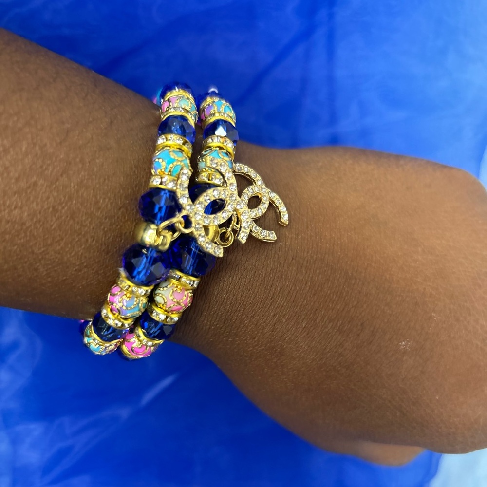 Beaded Charm Bracelet Made With Love
